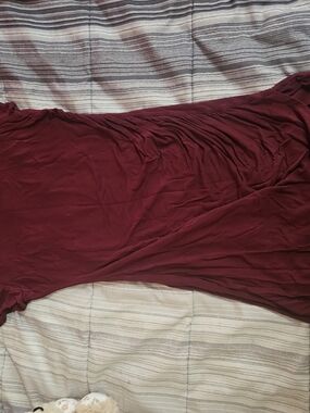 Alyx Deep Wine Rouched Dress